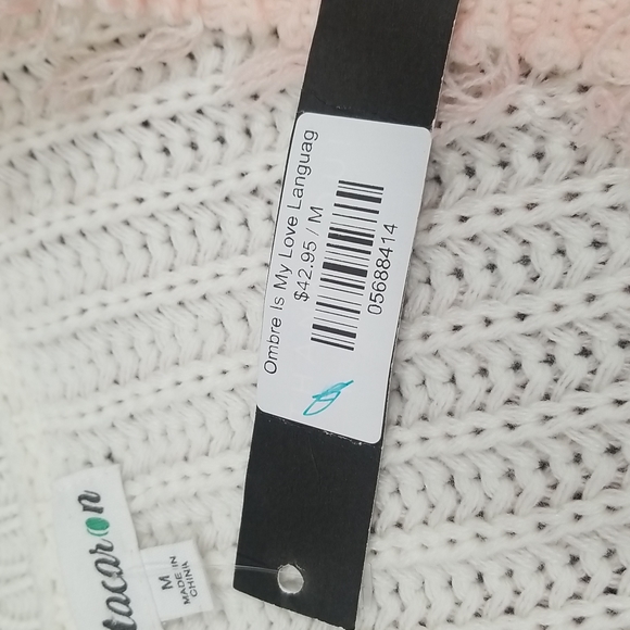 Macaron Ombre V Neckline Knitted Sweater. M - Picture 8 of 13